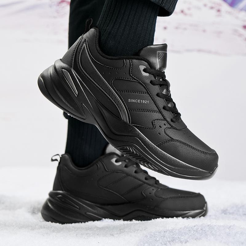 Men's winter new casual outdoor fleece-lined warmth sneakers light soft-sole speed running shoes fashion comfortable cotton shoe