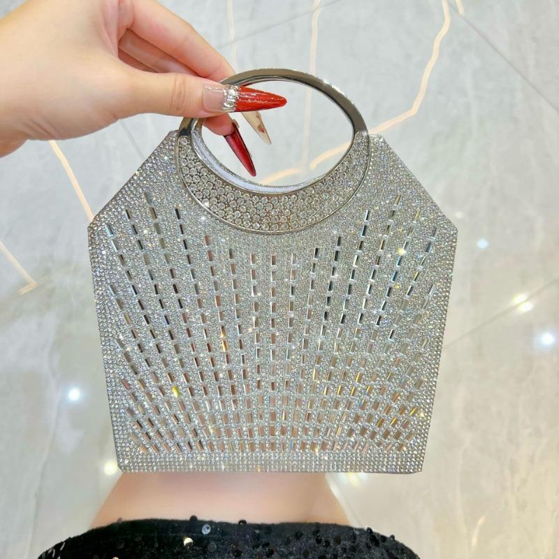 Evening Party Bag - Shining and Elegant Clutch Bag - Bridesmaid Bag - Single Shoulder Crossbody Bag