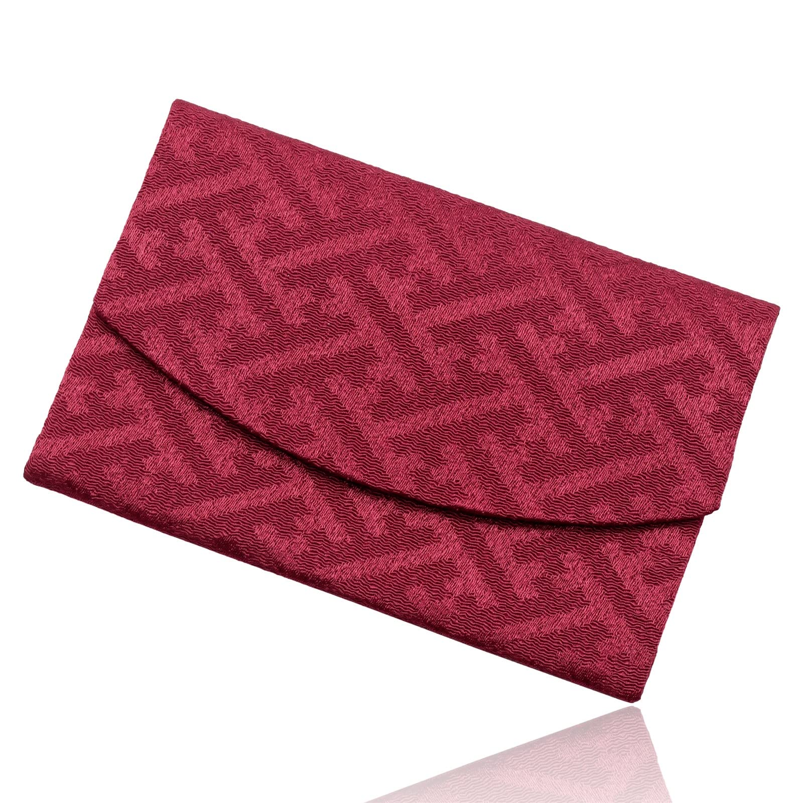 

Daiichi Sougei Чехол для молитвенных бусин Сумка для бусин (Киотская ткань) для мужчин и женщин, похоронно-поминальная служба, темно-красный с узором сая