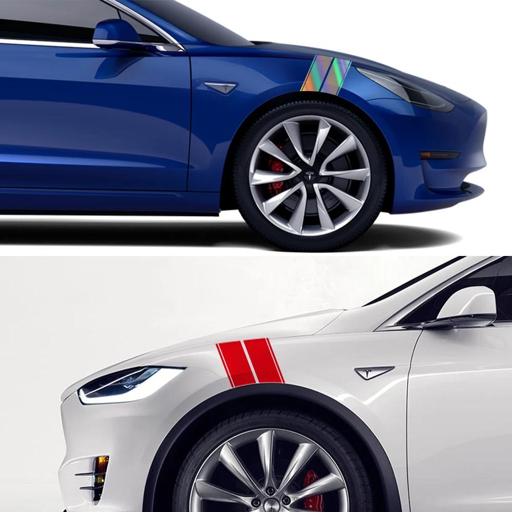 Car Sticker For Tesla Model 3 Y Car Fenders Marks Stickers Waterproof Vinyl Decal Sticker Custom Auto Exterior Car Accessories