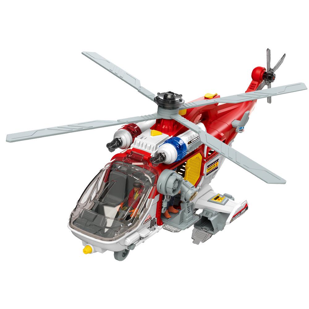 Sam's Multifunctional Rescue Helicopter Toy with Water Spray Feature for Kids