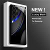 Black blue curved glass phone case for Samsung Galaxy S26 S25 S24 S23 S21 S20 fe/plus/ultra anti fingerprint and dustproof