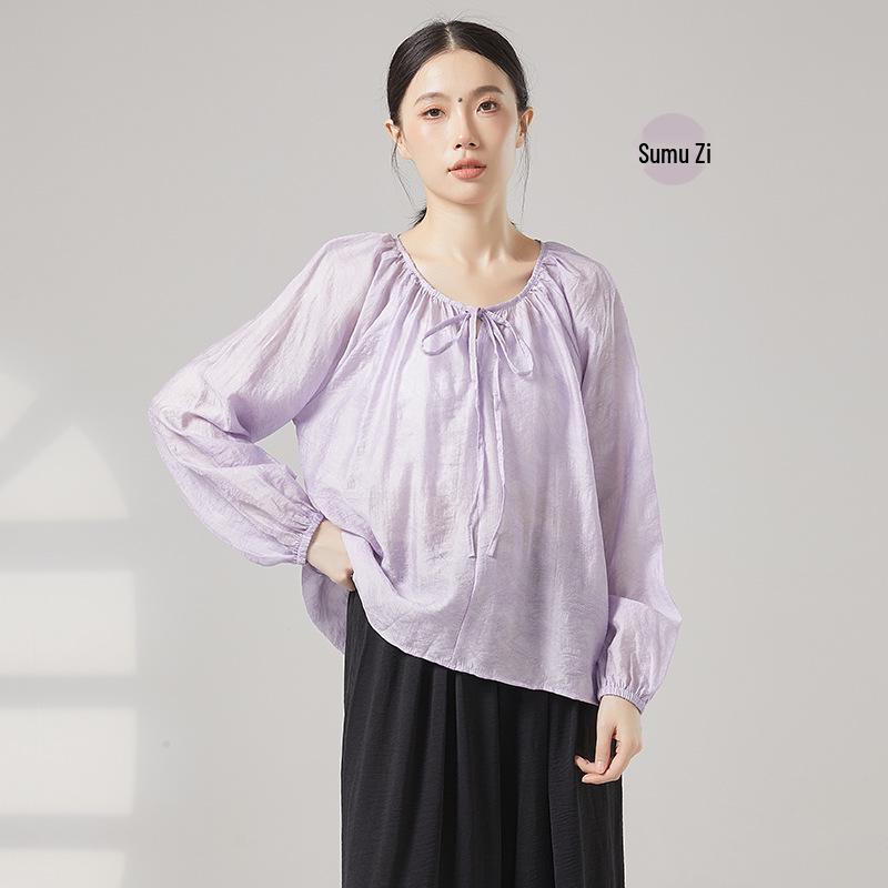 Flowing Gauze Classical Dance Costume - Modern & Traditional Practice Top Medium