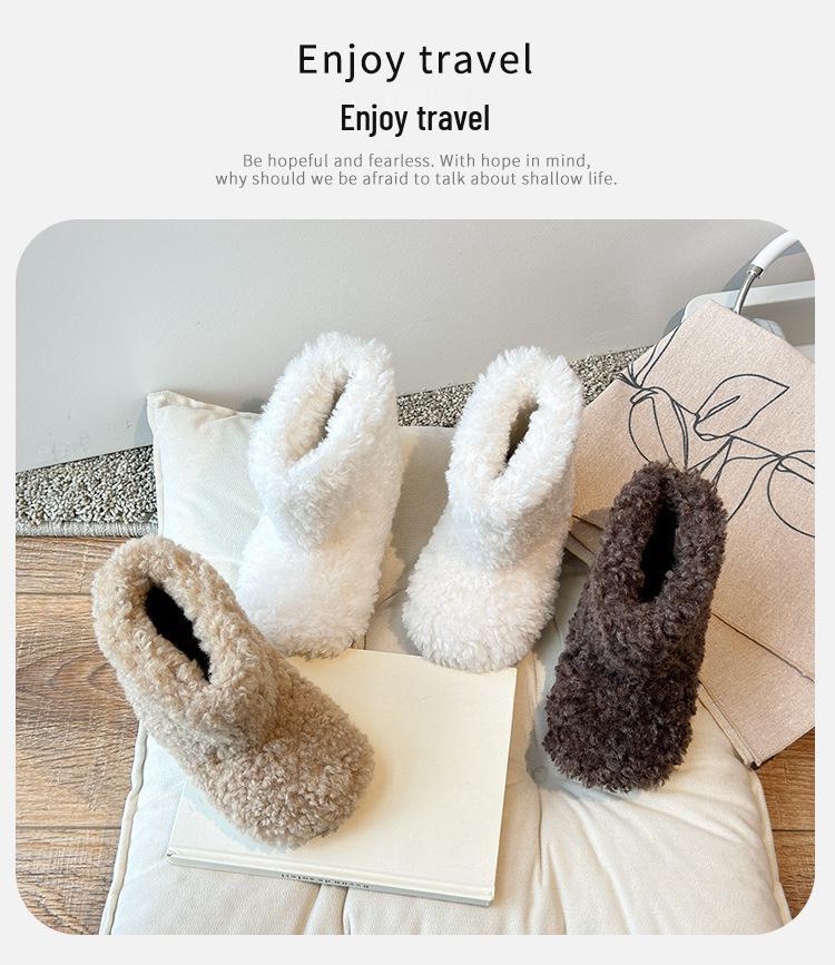 2025 Mädchen Winter Schneestiefel: Warmer Pelz, Samt gefüttert, zweilagige Baumwolle