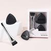 ZOREYA - Set of 3: Triangle Powder Puff + Makeup Brush