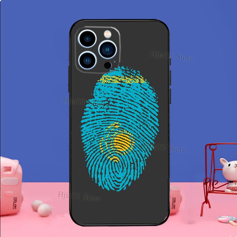 Kazakhstan flag Phone Case For iPhone 16 15 11 12 13 14 Pro Max Mini X XS XR Plus SE2 Funda Coque Capa Cover
