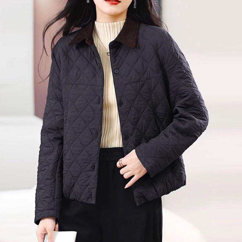 Fashionable and Elegant Mom's Short Cotton Jacket – Lightweight & Warm Coat for Casual and Stylish Moms