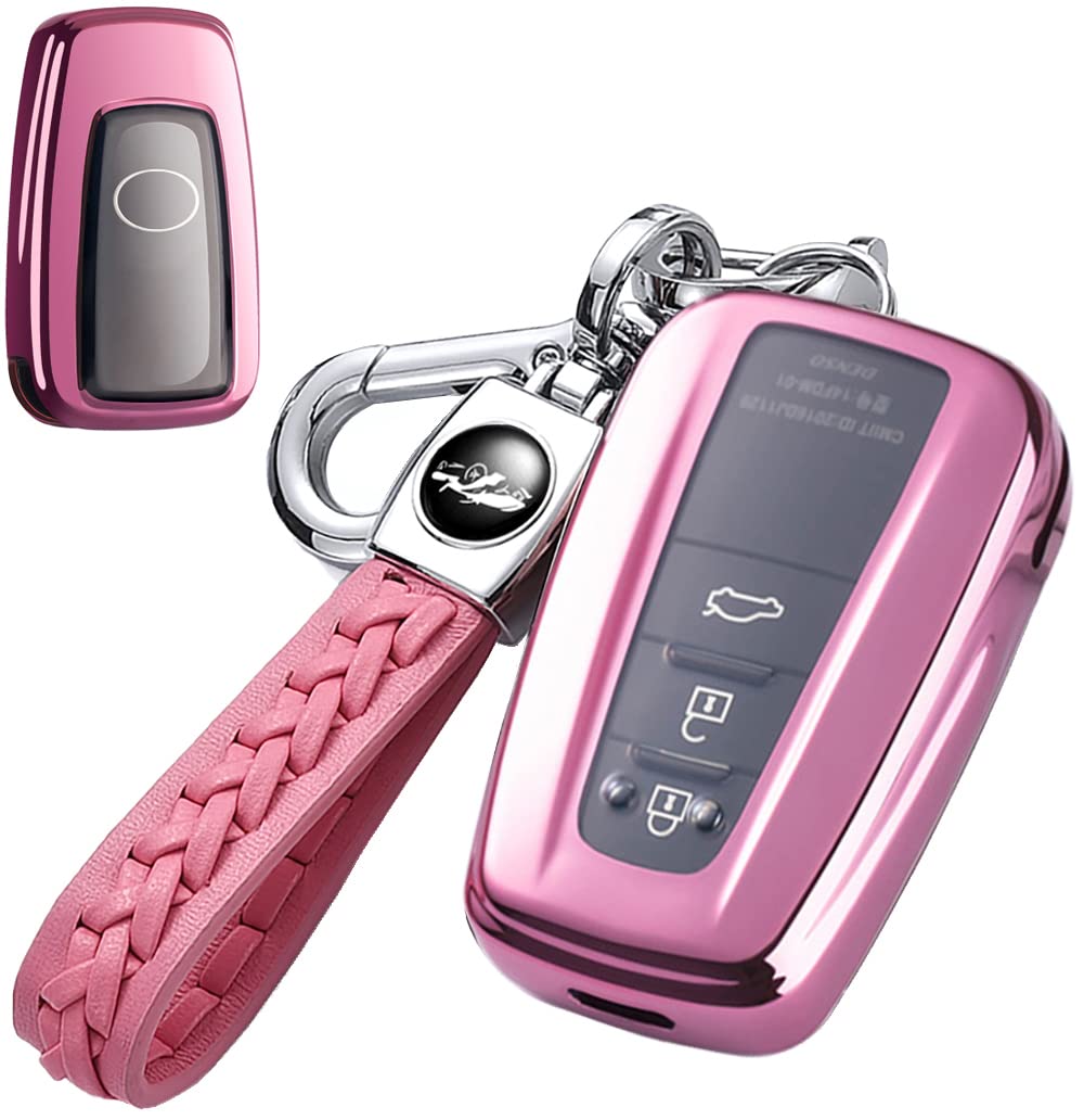 

Для Crown 220 Prius 50 Новая Corolla RAV4 50 Camry 70 Land Cruiser Prado Поздняя Роскошный Ключ Ключ Ключ Прозрачная Задняя часть Toyota, Серия, C-HR, Серия, Серия, розовый