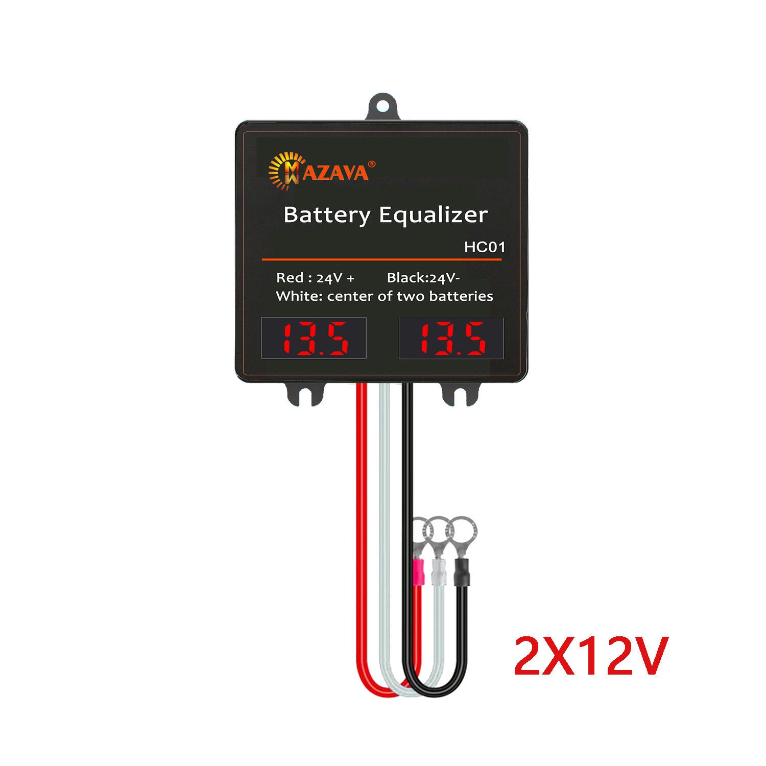 

MAZAVA Выравниватель аккумуляторов HC01 2 x 24В 2x12В Дисплей Аккумуляторы 2S 24В 48В Активное напряжение Свинцово-кислотный Li литий-ионный LiFePO4 Аккумулятор 2X12V