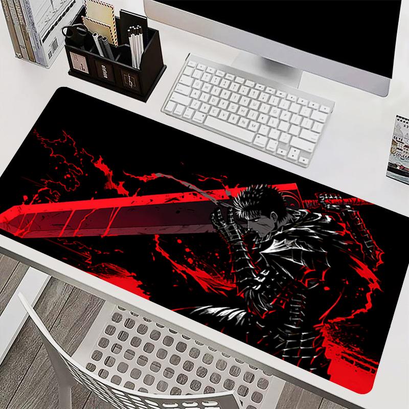 Heißes Mauspads Gamer Home Computer HD Mauspads B-BERSERK Cool Anime Tastaturpad Anti Ausfransen Große Gaming-Mauspads Comic Teppich