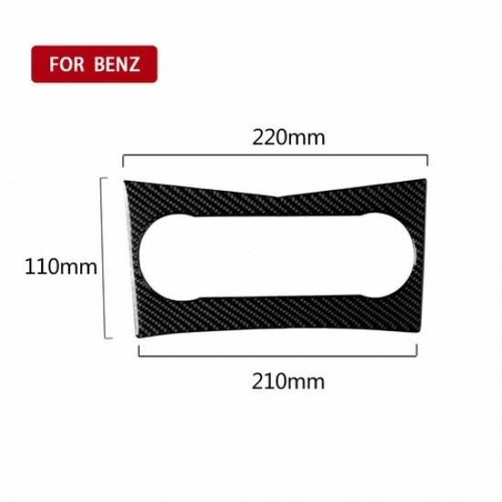 Carbon Fiber Interior CD Panel Cover Trim Fit for Mercedes C-Class W204 07-10