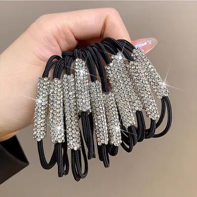 Rhinestone Hair Tie High Elasticity Hair Rope Women's Hair Accessories Suitable for Ladies Girls