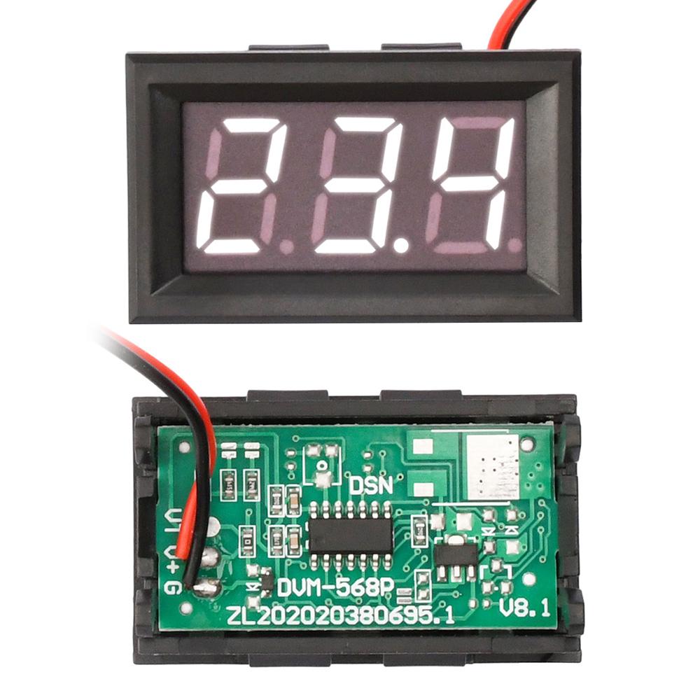 Digital Voltmeter DC 4.5V To 30V Voltage Panel Meter Red/Blue/Green/Orange/White For 6V 12V Electromobile Motorcycle Car