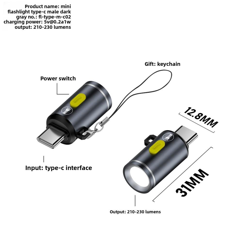 Portable Led Flashlight For Typec Smartphones With High Brightness And Compact Design