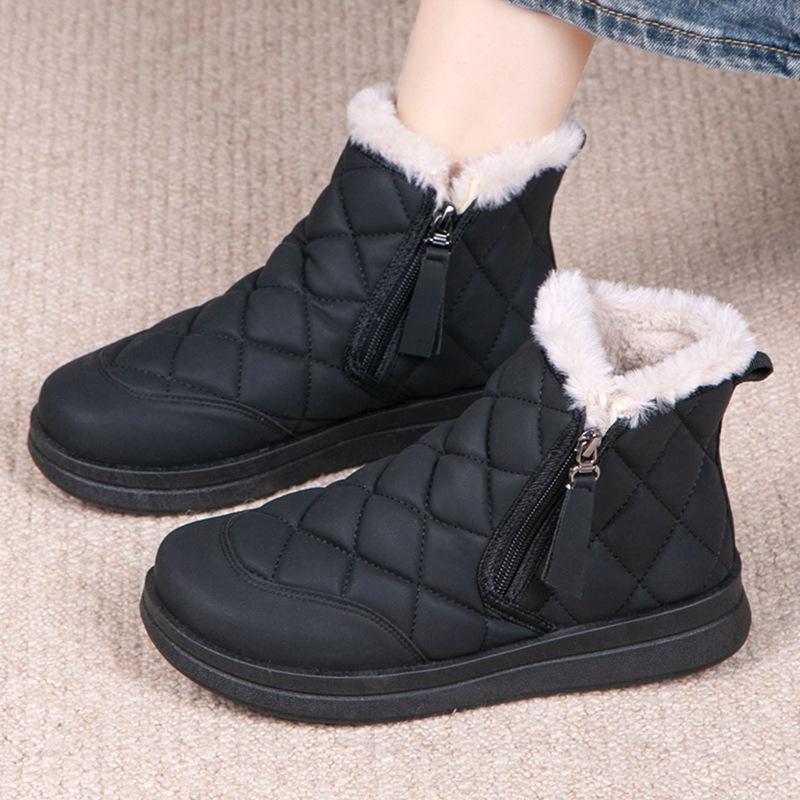 Snow Boots 2025 Winter New Fleece Thickened Women's Cotton Shoes Warm and Non-slip Cotton Boots