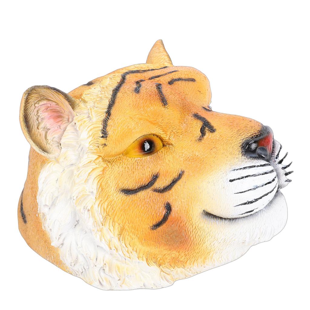 Floating Pond Decor Yellow Resin Realistic Floating Tiger Head Statue for Outdoor Garden Lake