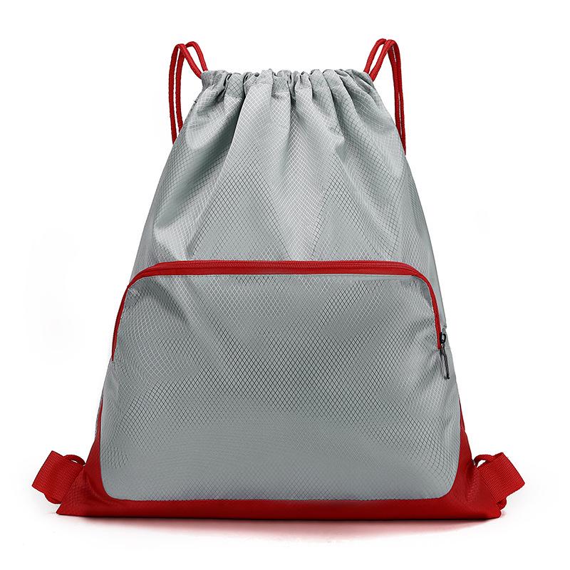 Durable Multi-Pocket Sports Bag for Basketball & Football Training - Drawstring Oxford Cloth Storage Bag