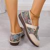 Vibrant Geometric Slip-On Sneakers for Women - Lightweight, Comfort-Soled Mules Perfect for Everyday Wear