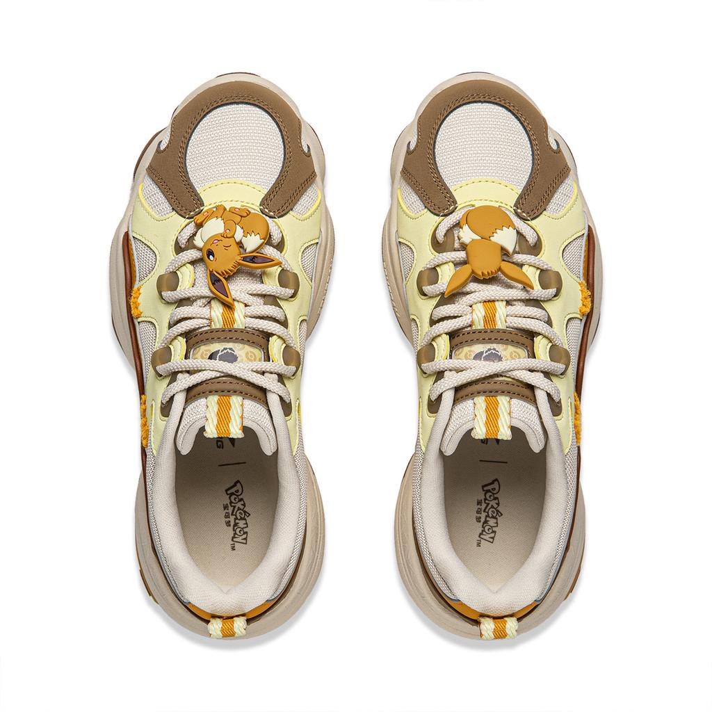 Li Ning Honey 3 Fashion Comfortable Shock Absorbing Durable Low Top Casual Shoes Women Casual Shoes Brown Yellow Gray AGCW180-1