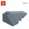 Non-Toxic 74Pcs/Lot 43711 Right Wedge Sloped 4X3 Triple Building Blocks Moc Accessories Compatible With Bricks Children Toys Gift Bo