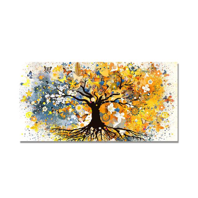 Abstrakt akvarell Livets tre Oljemaleri Kunstplakat og trykkgalleri Veggkunstbilder Hjemdekorasjon