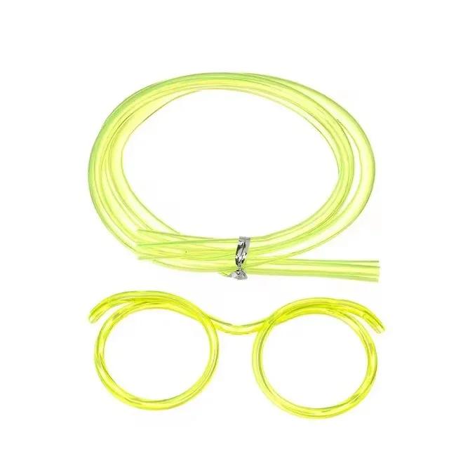 1/5KS Brčka Brýle Legrační Měkké PVC Flexibilní Pitná Trubička Novinka Zábavní Doplňky Párty Barové Potřeby Vánoční Dárek