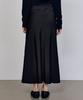 Nigaennikol Satin Flare Long Skirt_Black