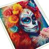 Diamantová malba Nová kolekce 2024 Ženy Květina Lebka Diy Plně Čtvercový Kulatý Vrták Štrasové vyšívání Dívčí Mozaika Sady křížkového stehu