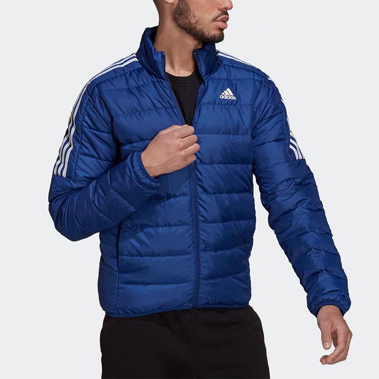 adidas Ess Daunenjacke mit hohem Kragen und Entendaunenisolierung Herrenjacken Blau GT9173