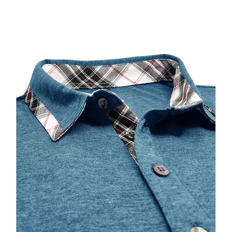 Summer Men's Short Sleeved Lapel T-shirt Top