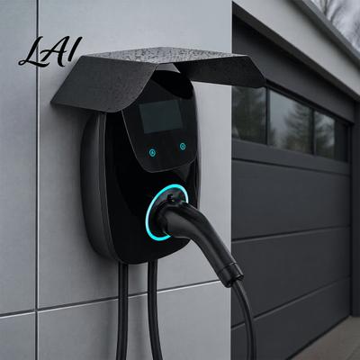Aluminiumlegierung Ladestation Abdeckung Elektrofahrzeug Regenschutz Langlebiger Wetterfester Wandladegerät Schutz Dachmontiertes EV für Außenschutz