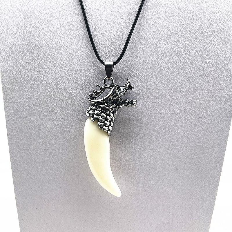 Fashion Brave Men's Pendant Necklace Vintage Bronze Wolf Tooth Alloy Pendant Necklace Fashion Choker Jewelry