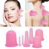 7pcs Vacuum Cupping Set Cans Chinese Suction Cups Face Neck Massage Cans Anti Cellulite Silicone Vacuum Suction Cupping Therapy