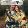 1pc Vintage Phoenix & Peony Floral Print Throw Blanket, 60x80 Inch, Soft Fabric, Single-Sided Design, All-Season Cozy Sofa