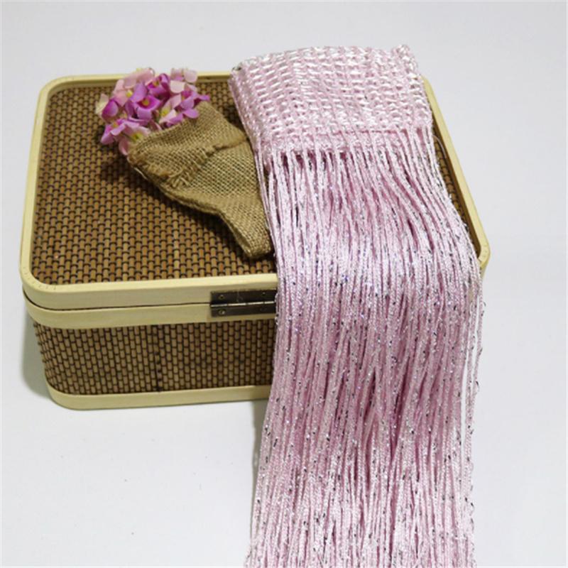 Glitter Door String Curtain Silver Ribbon Shiny Tassel Flash Line Curtain Valance for Window Room Home Decoration