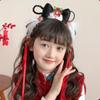 Tassel Children Wig Headband Flower Hanfu Hair Sticks Simple Chinese New Year Headwear  Baby
