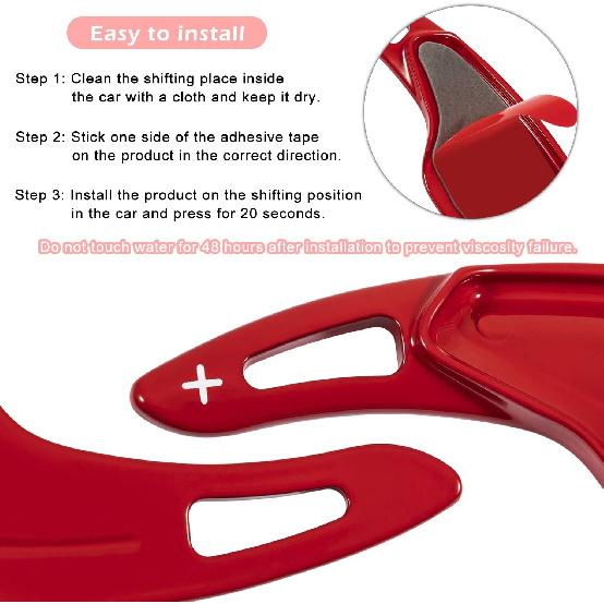 Red Aluminum Steering Paddle Shifter Extension Cover Trim Interior Accessories For Chevrolet Camaro 2016-, 2014- Chevrolet Corvette C7