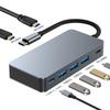 7 In 1 TYPE-C+USB3.0*3+HDMI*2+PD100W+USB-C Data Interface Hub Adapter Dock