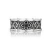 Adjustable Sterling Cross Flower Ring Men Women Vintage Geometric Minimalist Finger