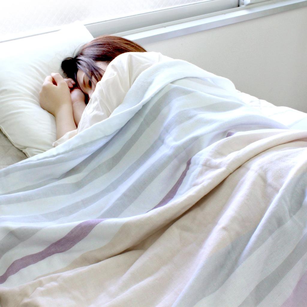 Imabari Towel Certified Gauze Towel Blanket Hiorie Single Natural Made in Japan Border Pattern Imabari Brand Cotton Cotton Bedding 100%