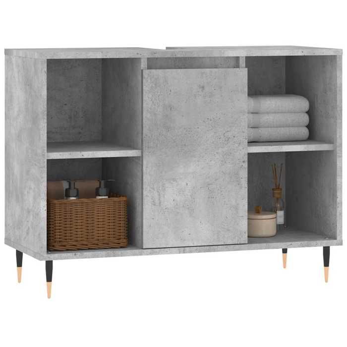 VidaXL Bathroom Cabinet Concrete Grey 80x33x60cm Engineered Wood 831624