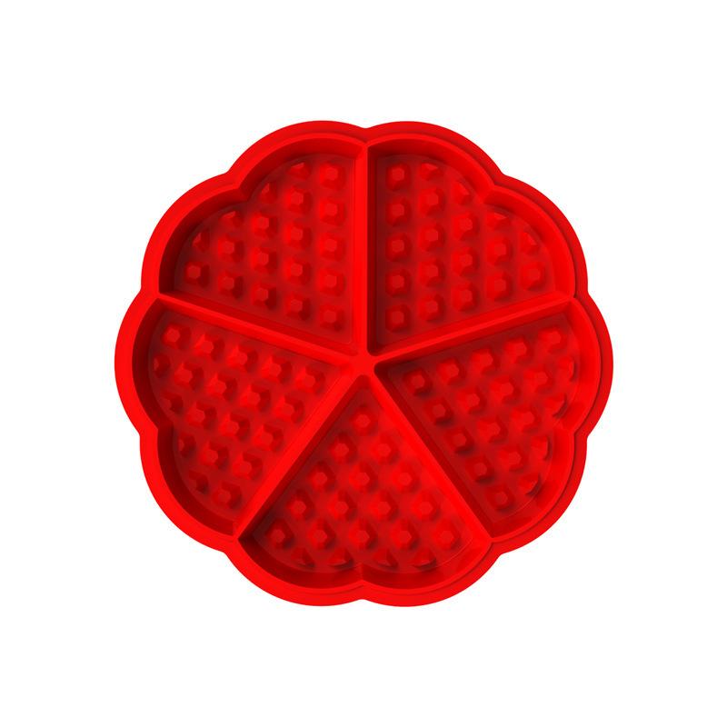 

Пищевая силиконовая форма для вафель «сделай сам», форма для торта, антипригарная силиконовая форма для выпечки, набор кухонных форм для выпечки, вафельница Heart-shaped красный