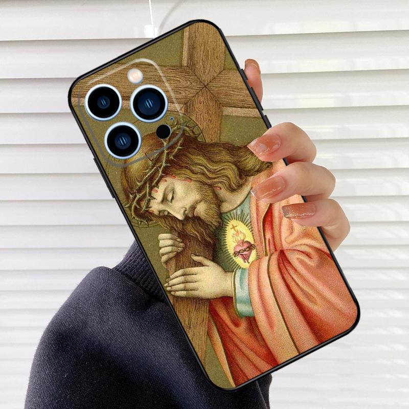 Jesus Cross Phone Case For iPhone 17 16 15 13 11 12 14 Pro Max Mini 15 16 Plus 16e 17 Air Cover Fundas