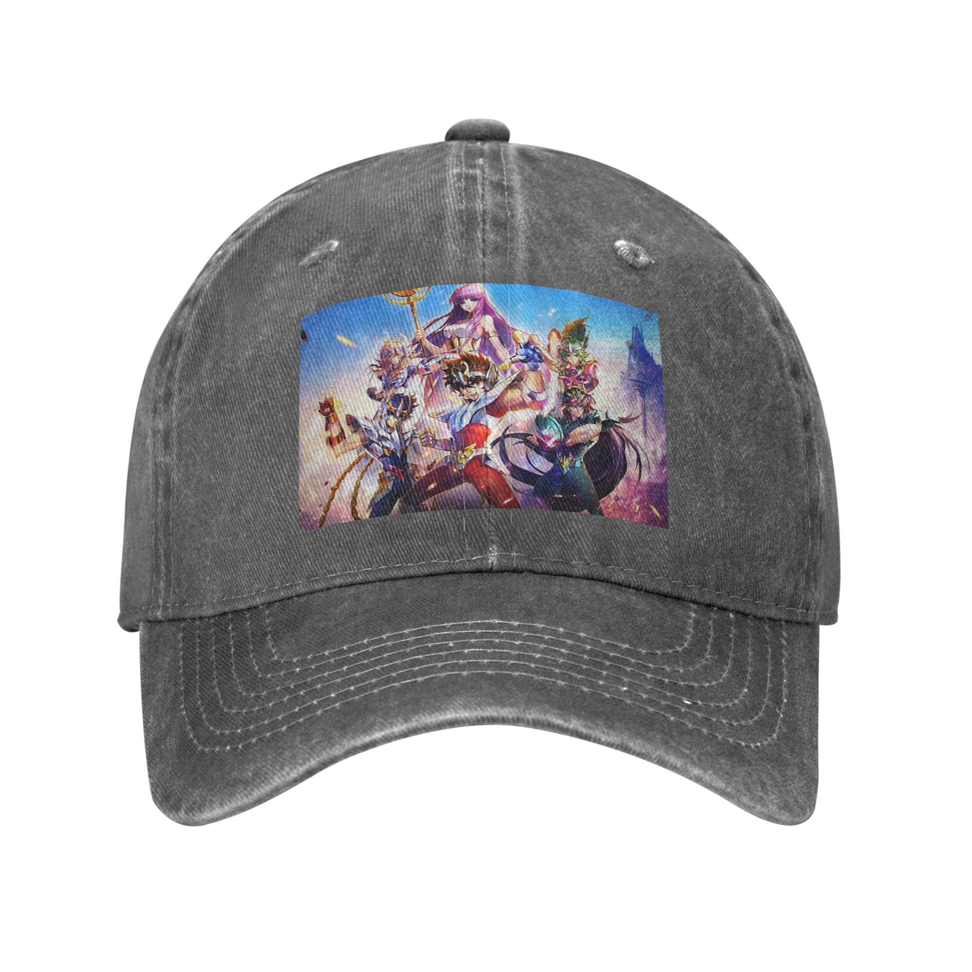 

Knights Of The Zodiac Saint Seiya Anime Denim Cap Casual Baseball Caps Adjustable Hat Summer Unisex Baseball Hats One Size