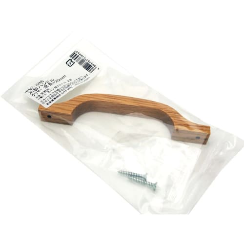 Waki Sangyo Clear Wooden Handle for Drawers, Doors, and Furniture, 120mm Long, TW-388