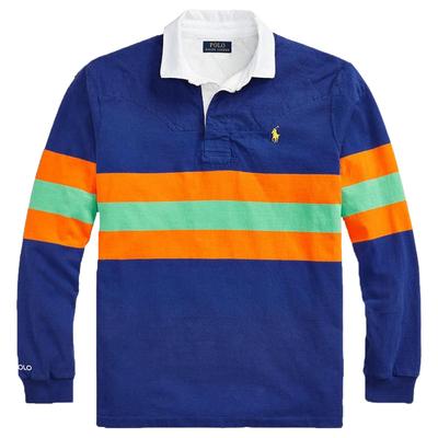 Polo Ss22 Einfarbig Gestricktes Langarm-Poloshirt Herren Oberteile Blau MNPOKNI16821990-400