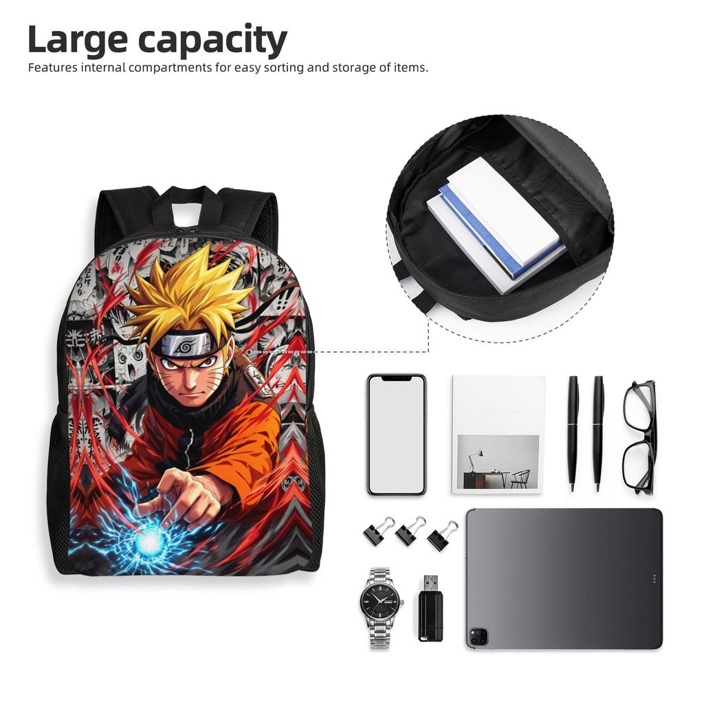 Customized N-Narutoes Uzumaki Backpacks Men Women Fashion Bookbag for School College Manga Bags