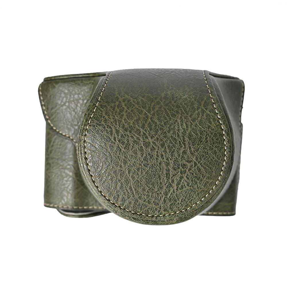 For Fujifilm X-M5 Protective Cover Litchi Textured PU Leather Camera Case with Shoulder Strap