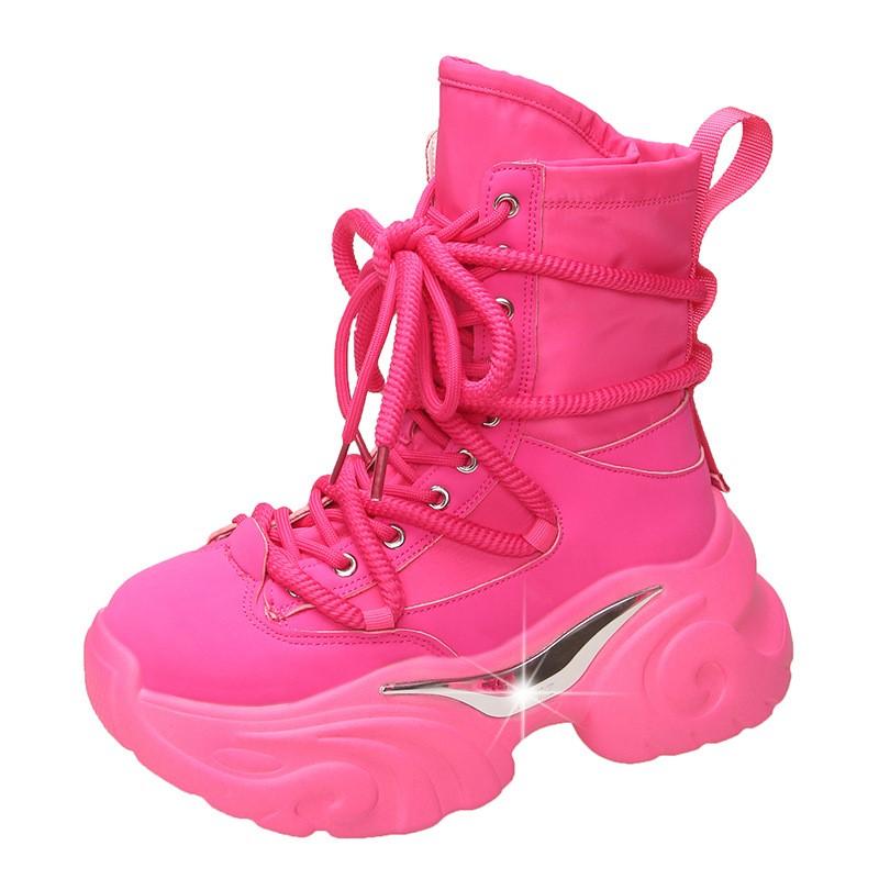 Platform boots women autumn winter popular new motorcycle boots women's boots cartoon women's high top ankle boots P787