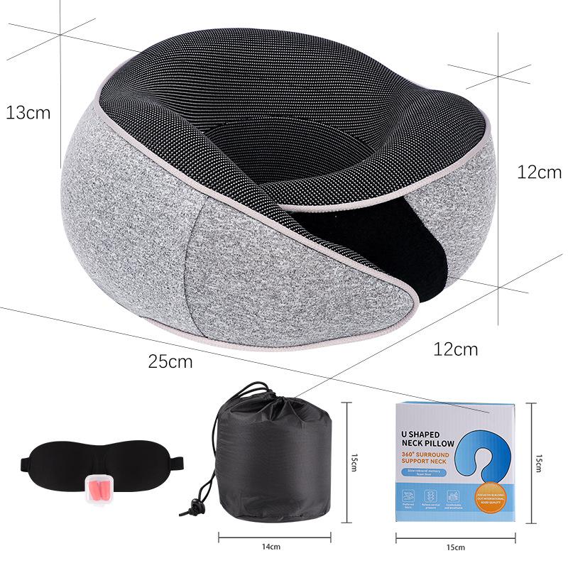 Memory Foam Travel Neck Pillow Ultimate Comfort Neck Pain Relief Ergonomic Support Ideal Suitable For Airplane Cars Home